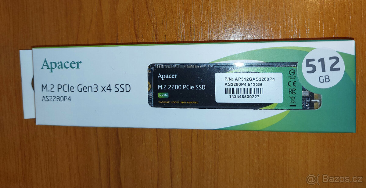 SSD disk 512 GB M.2 PCle Gen3 x4 SSD