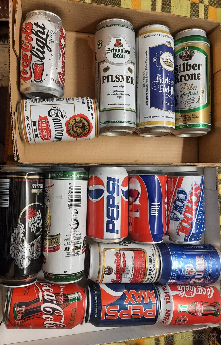 plechovky od nápojů