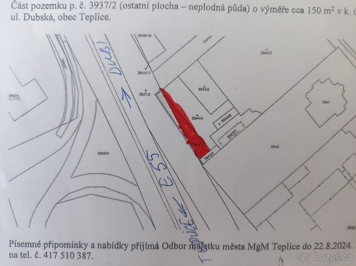 Prodej zahrady, 236 m², Teplice