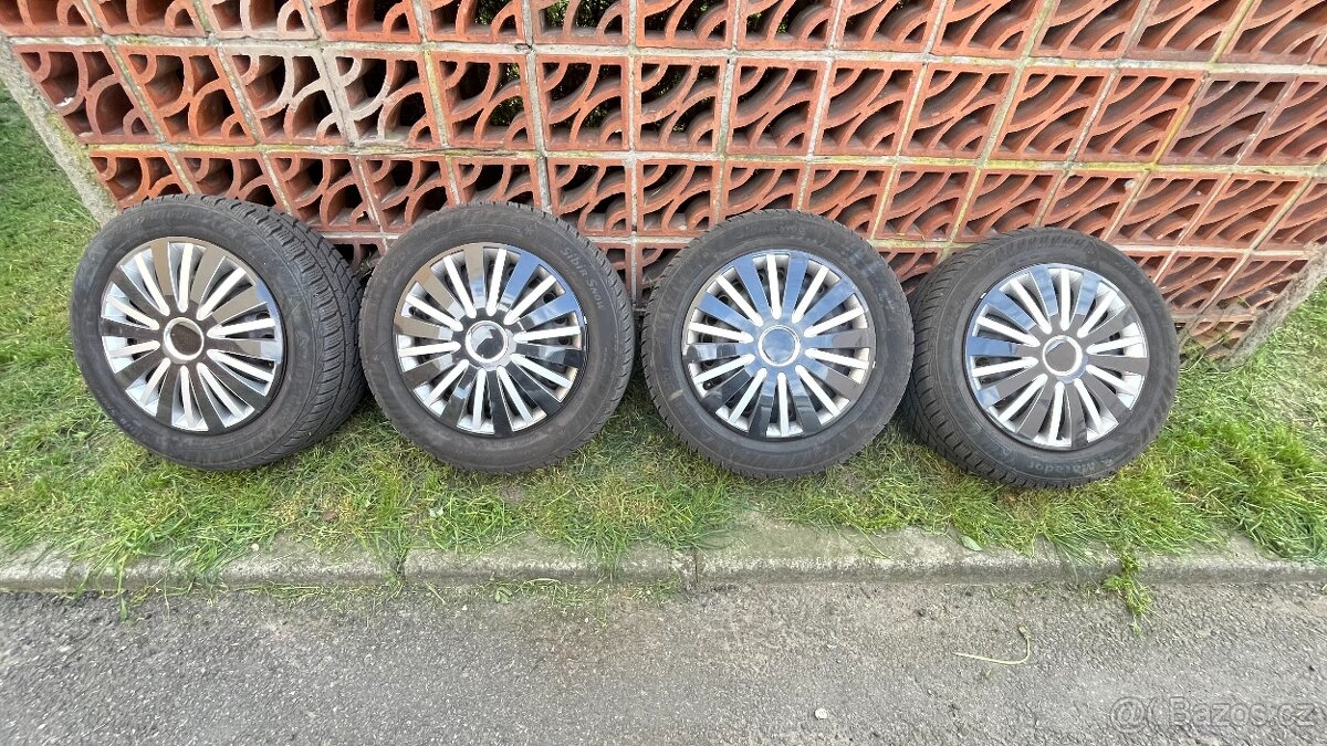Prodám plechové disky 16" + zimní pneu