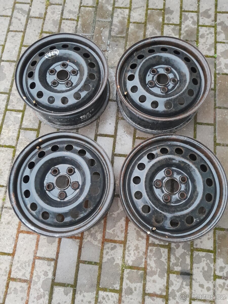 Prodám 16 " sadu plechové disky kola VW Škoda 5x112 ET 53