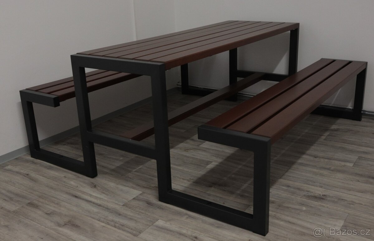 dřevěný zahradní nábytek, piknikový set Modern