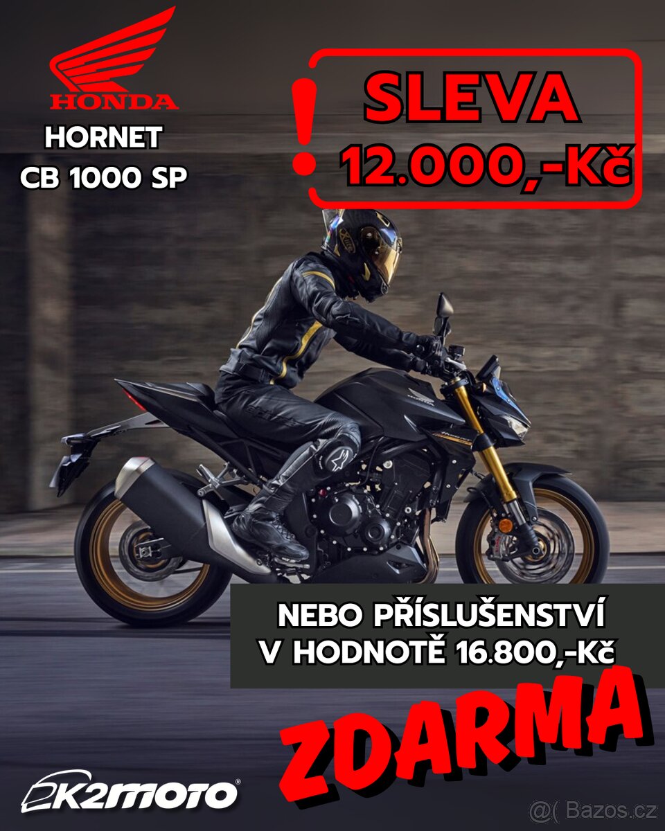 Honda CB1000R Hornet SP – nová, skladem, akce na výbavu nebo