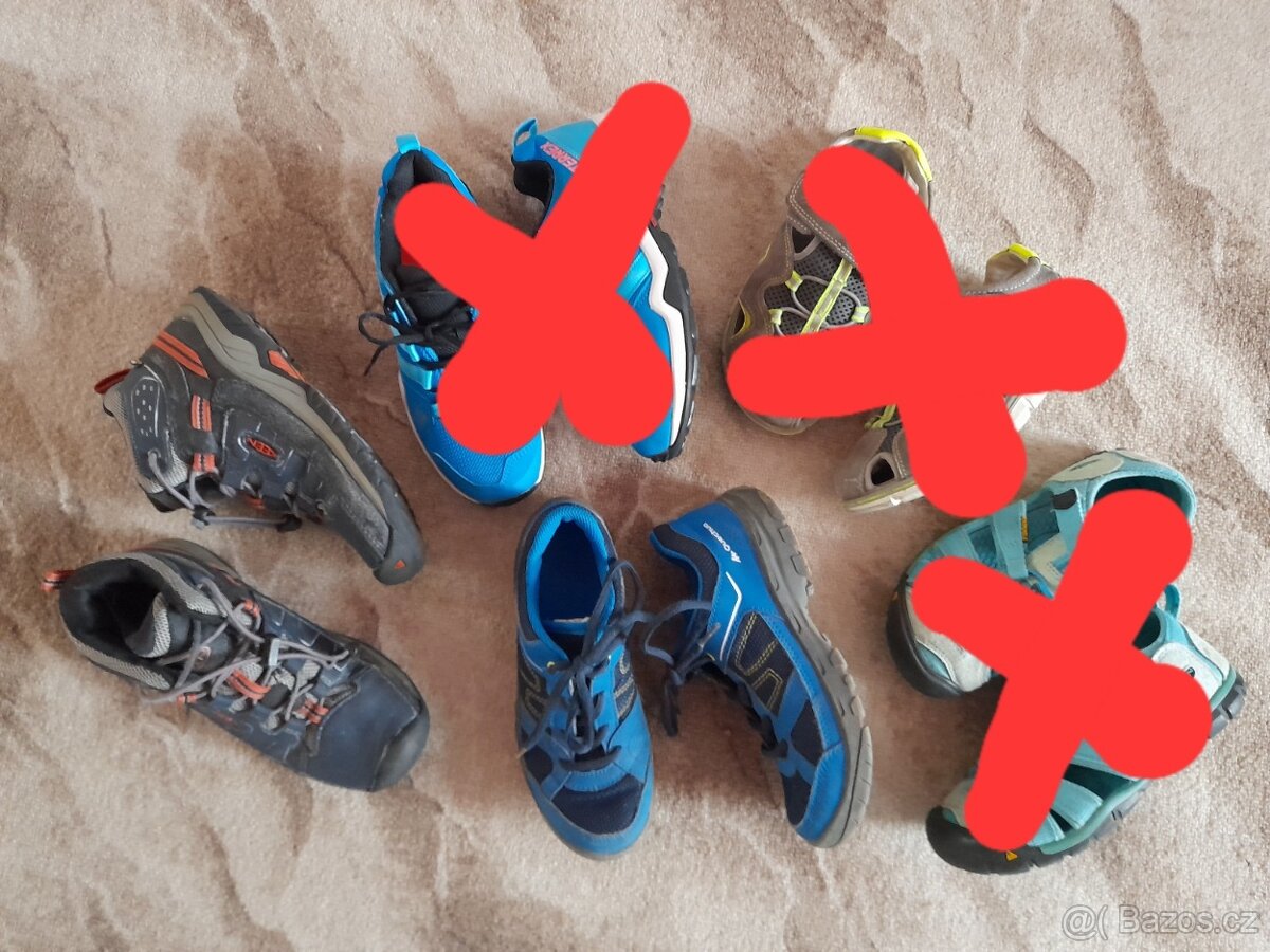3x Dětské boty vel. 33,5 - 34.