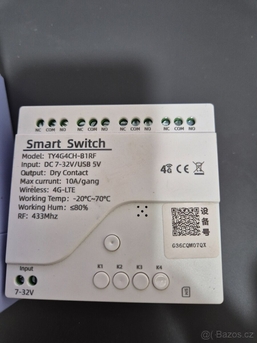 Tuya GSM spinac 4G-LSE 4 kanalovy