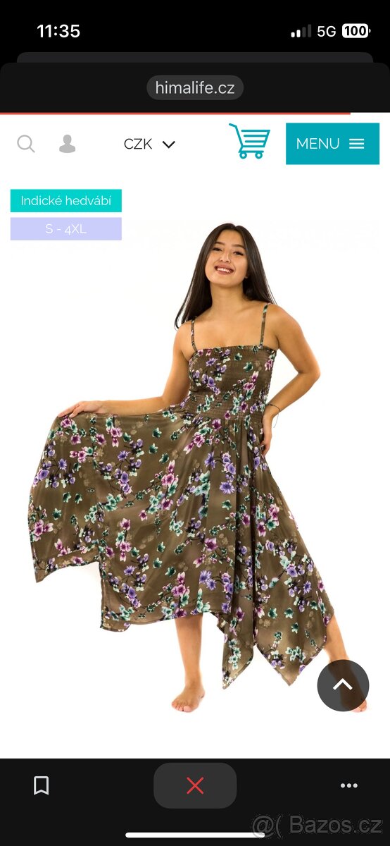 Šaty-sukně 2v1 Dawa Soha - hnědá - Himalife