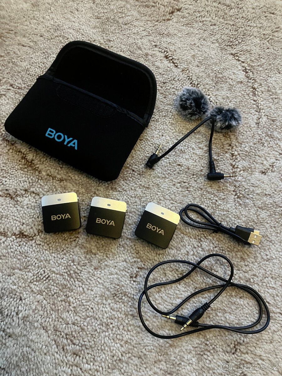 Boya BY-M1V2 bezdrátový mikrofon / dosah 60m / záruka