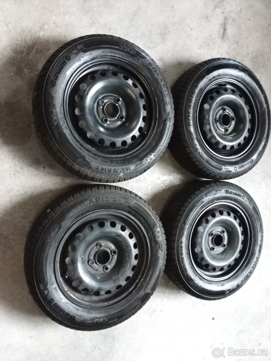 Sada originál plechových disků Škoda Citigo + zimní pneu