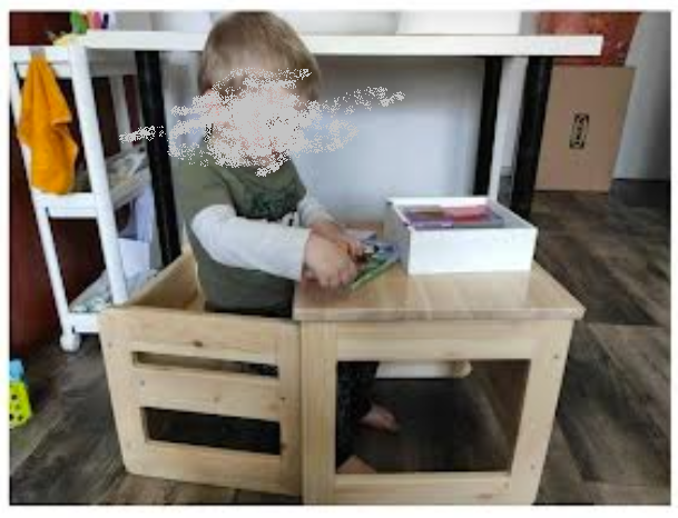 Montessori polohovatelná židlička 3v1 + stolek + ZÁRUKA