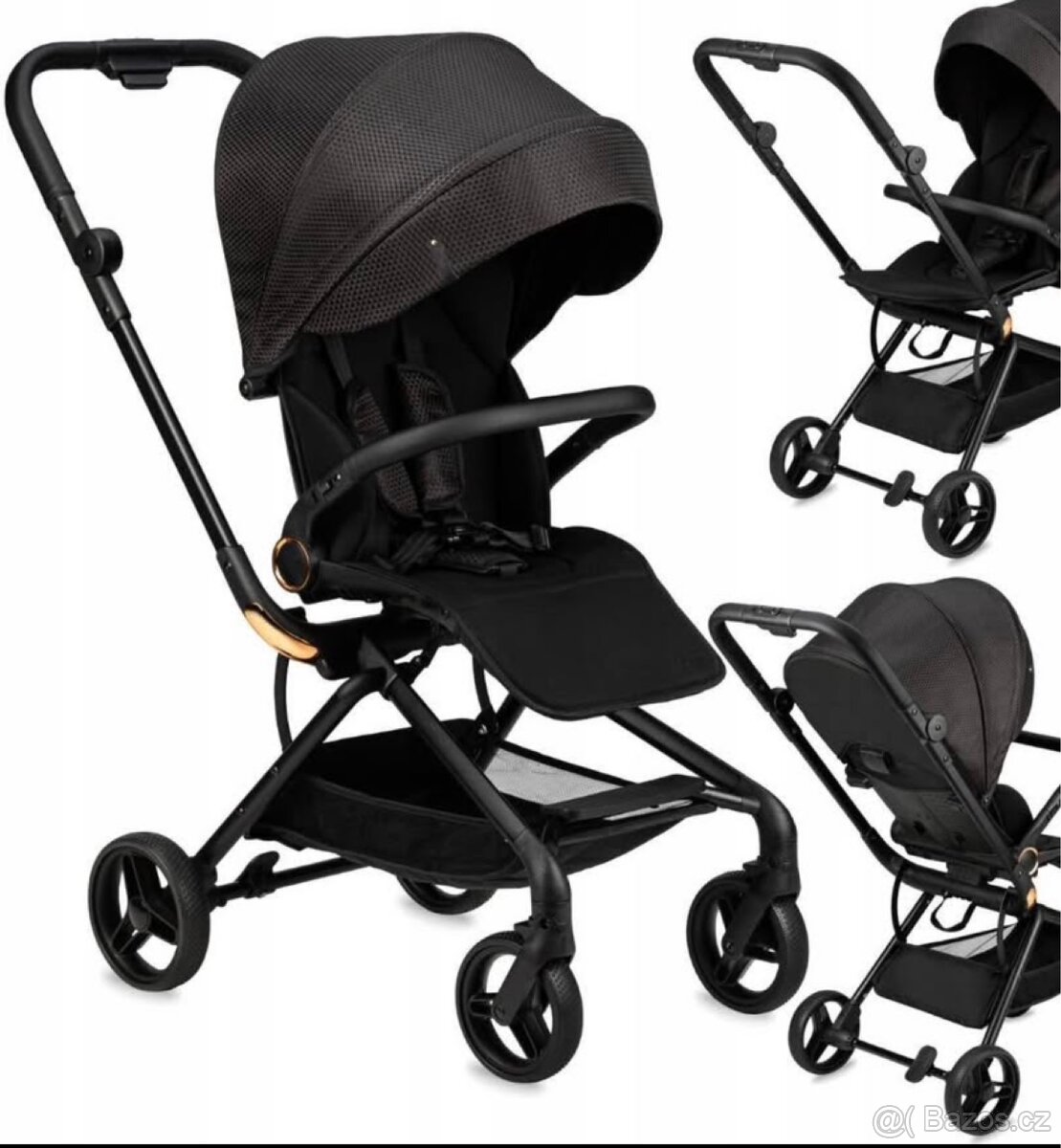 MoMi Sportovní kočárek ADELLE černo červený 2023
