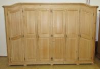 Pětidveřová šatní skříň z borovice - masiv - Výborný stav