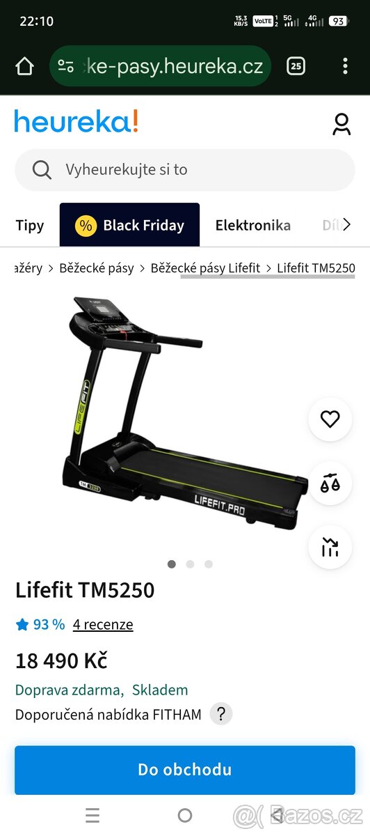 Běžecký pás lifefit tm 5250