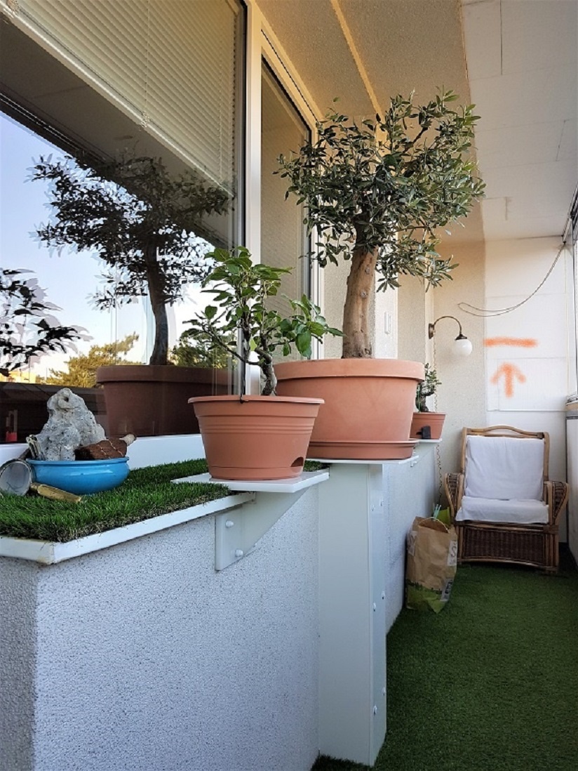 Poličky na balkon 6 kusů