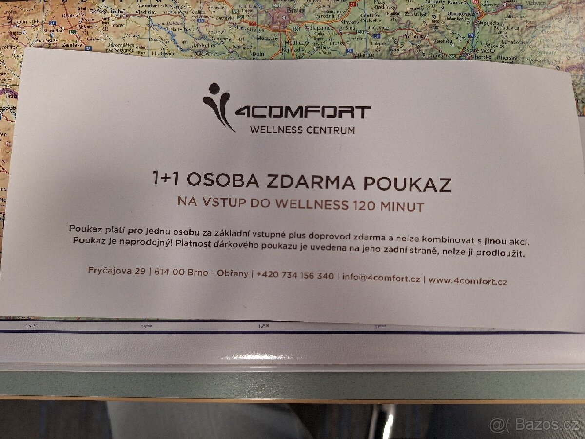 4Comfort - Welness centrum 120 minut 1+1 osoba zdarma