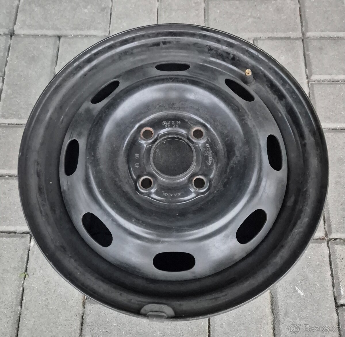1 ks plechový disk zn. KFZ 5,5Jx14 ET45 (platí do smazání)