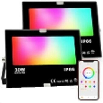 Halogen LED reflektor RGB Bluetooth IP66 30W barevný bílý