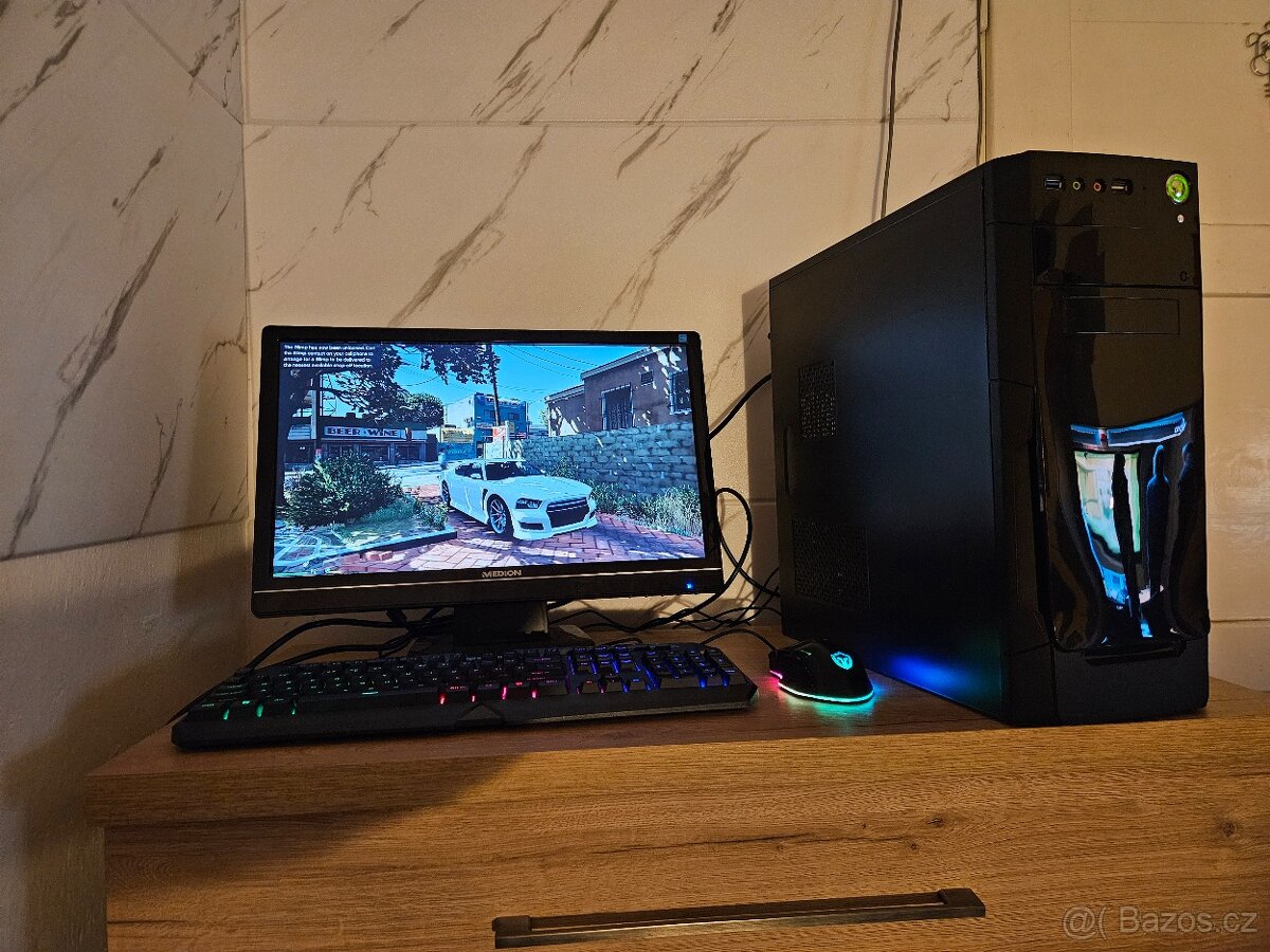 Herní pc i3-4170 8gb ddr3 ssd 120gb GT610 1gb lcd 20" GTA5