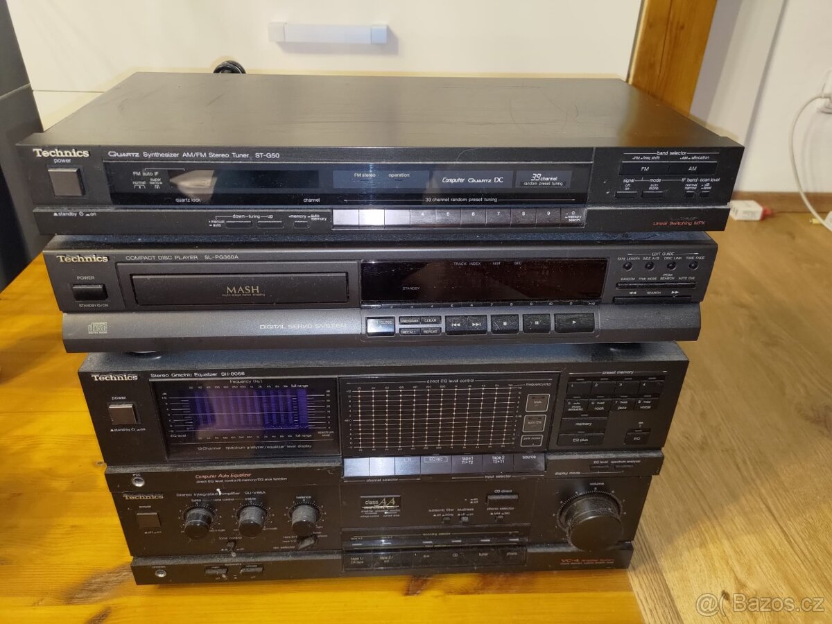 Hi-Fi soustava Technics (ST-G50, SL-PG360A, SH-8066, SU-V65)