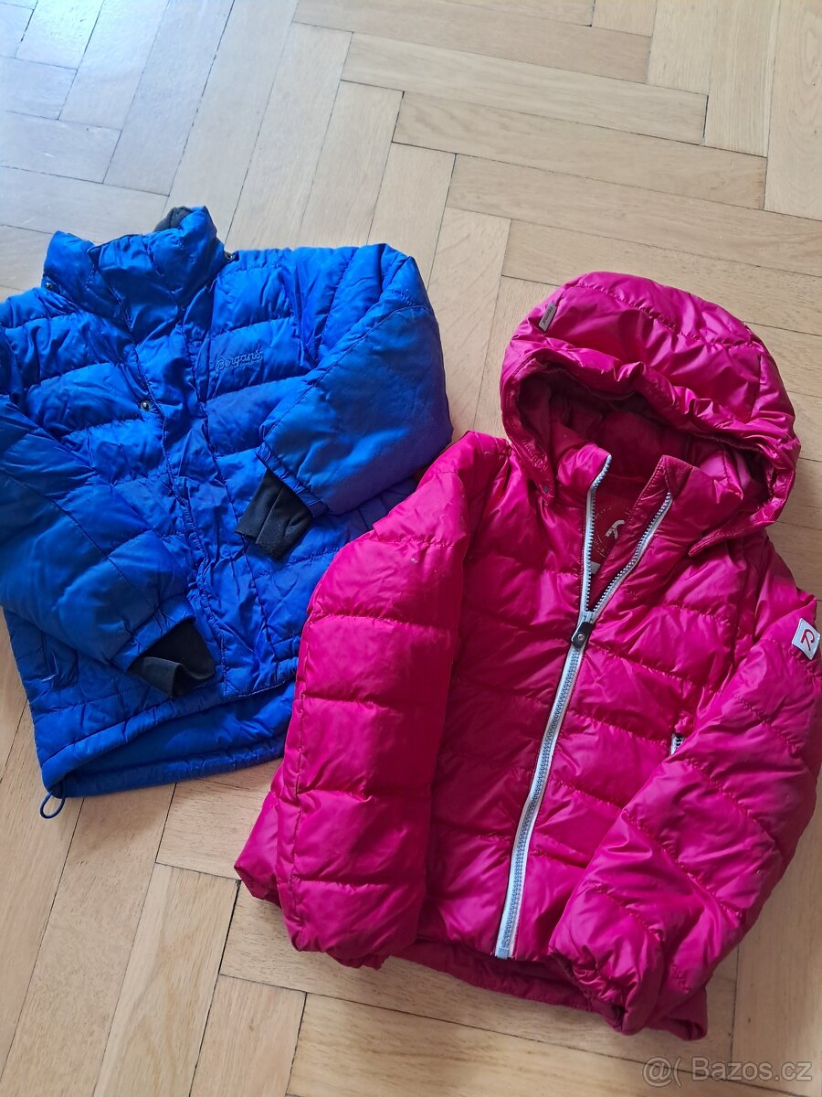 Péřová bunda vel. 98 a 116