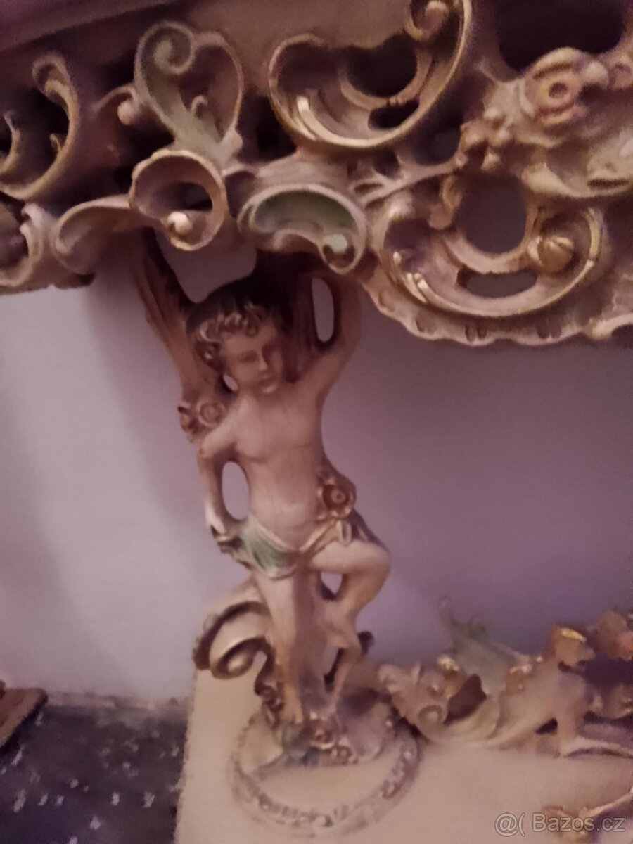 Konzola s anjelmi so zrkadlom -barokní