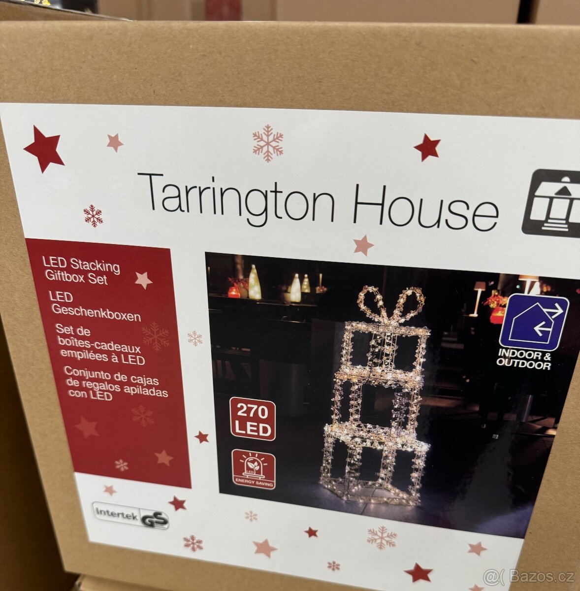 Vánoční dekorace svítící dárečky 270 led světýlek nové