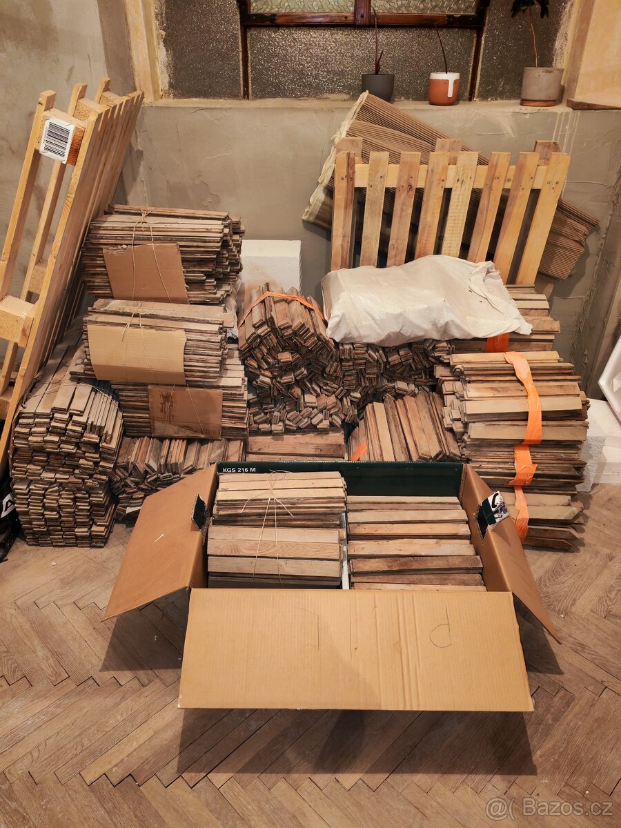 Predám staré parkety 350x40x21 a 400x40x21