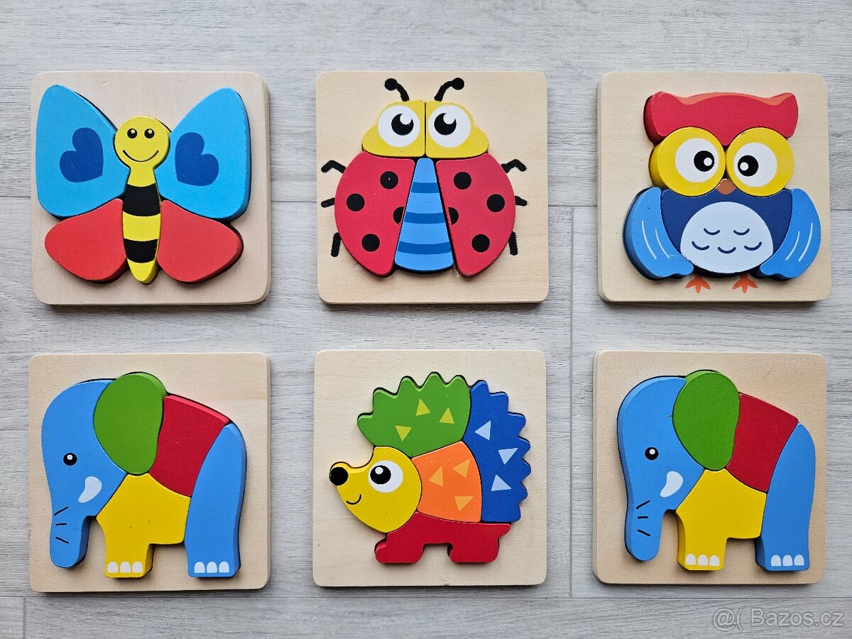 Dřevěné puzzle pro děti