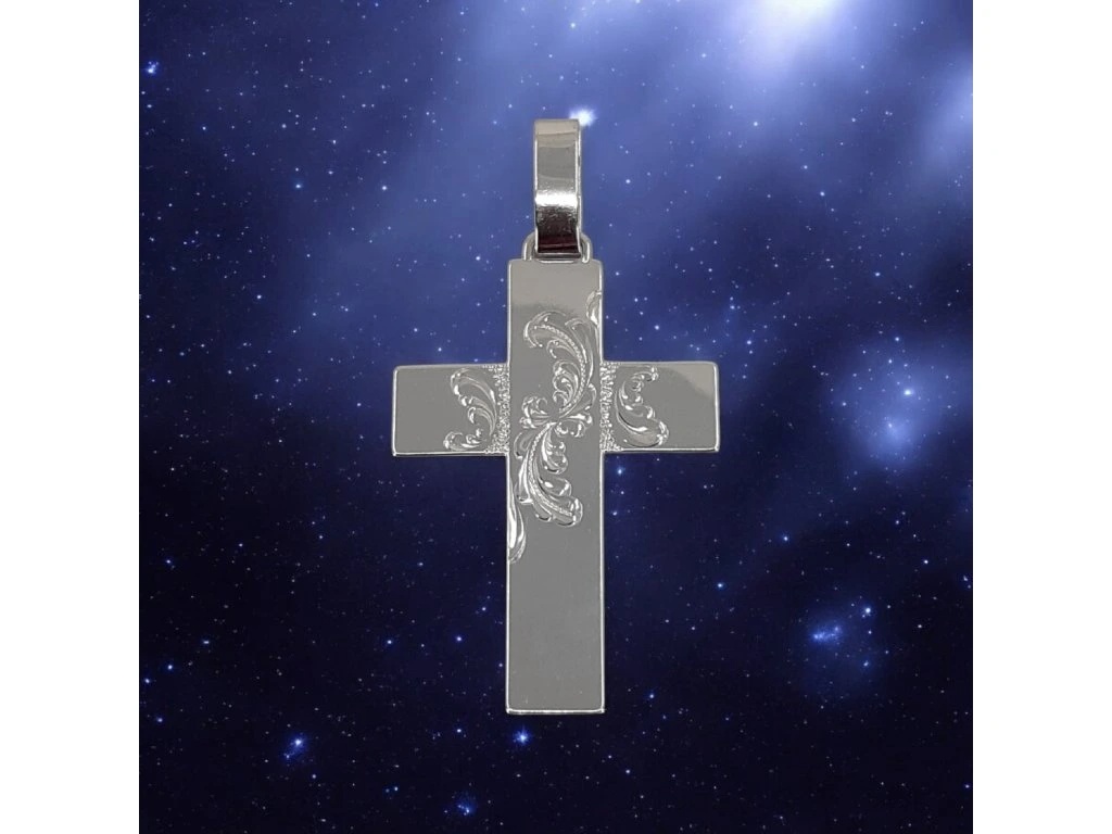 Přívěsek kříž stříbrný