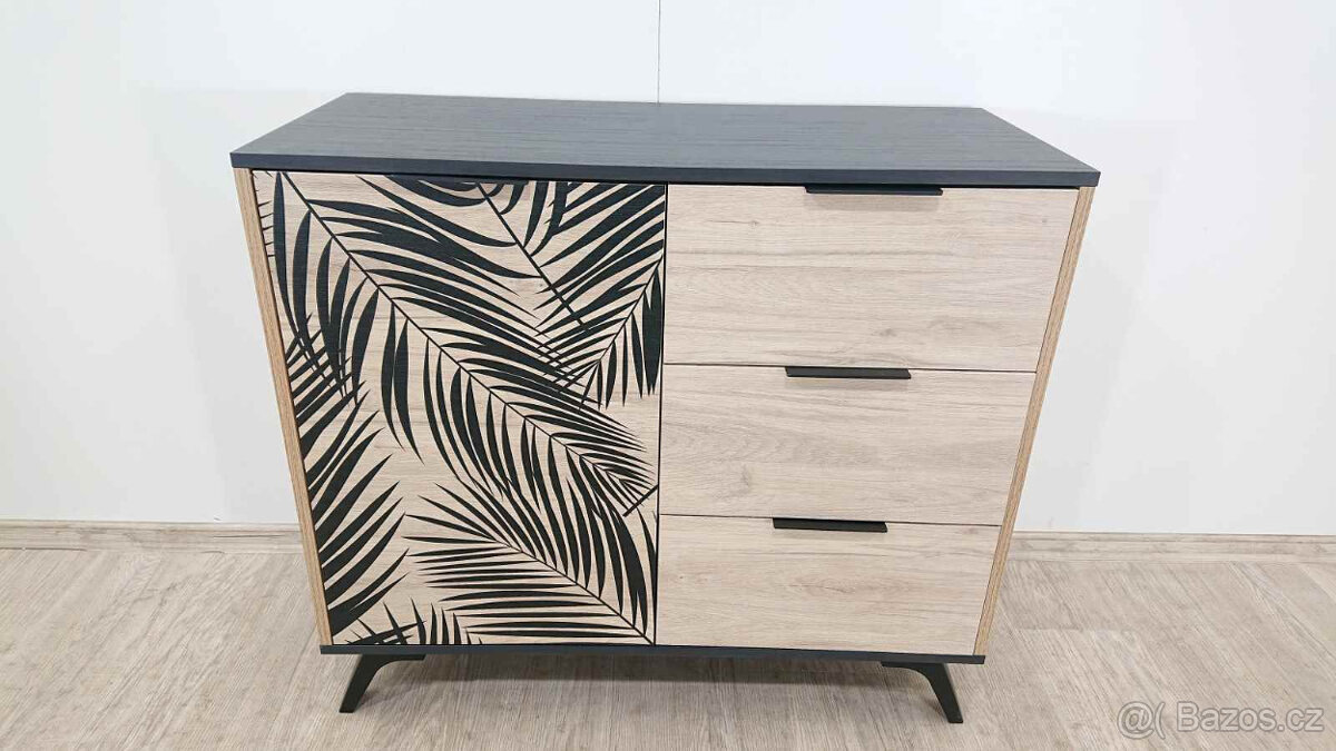 Černá komoda Palmera 92x81 cm Marckeric
