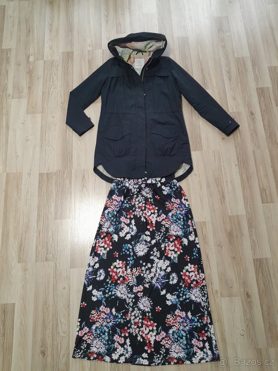 Luxusní parka/bunda vel.38 vč. sukně