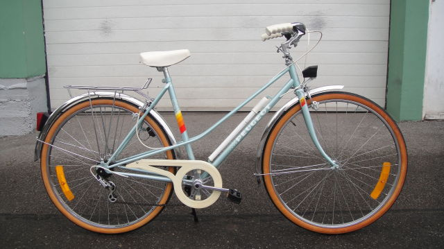 Peugeot, 1986, nádherné dámské kolo, tyrkysová perleť