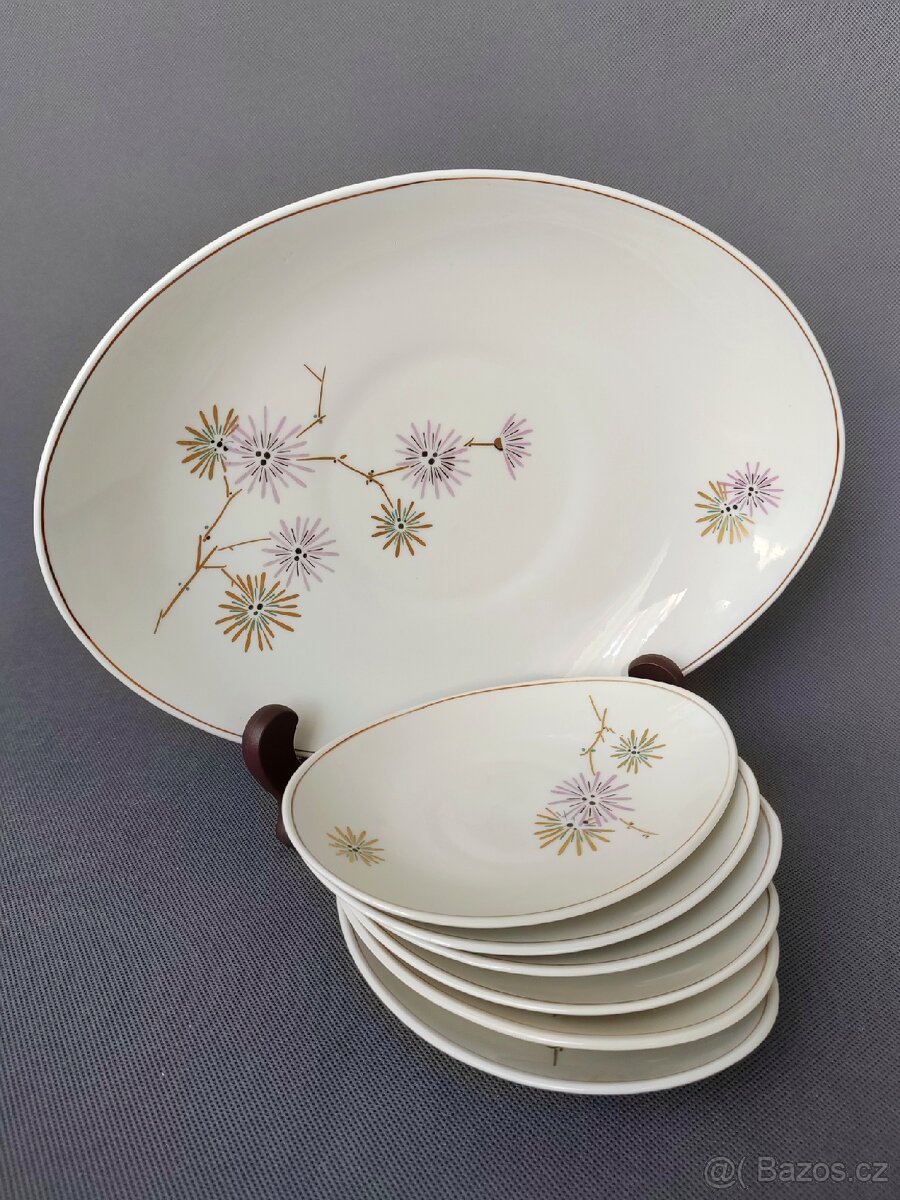 Krásný porcelánový set na sladkosti nebo ořechy Weimar
