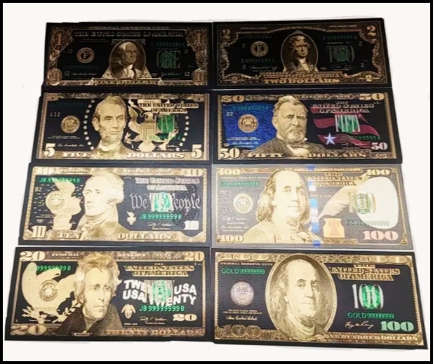 sada 8x usd gold black