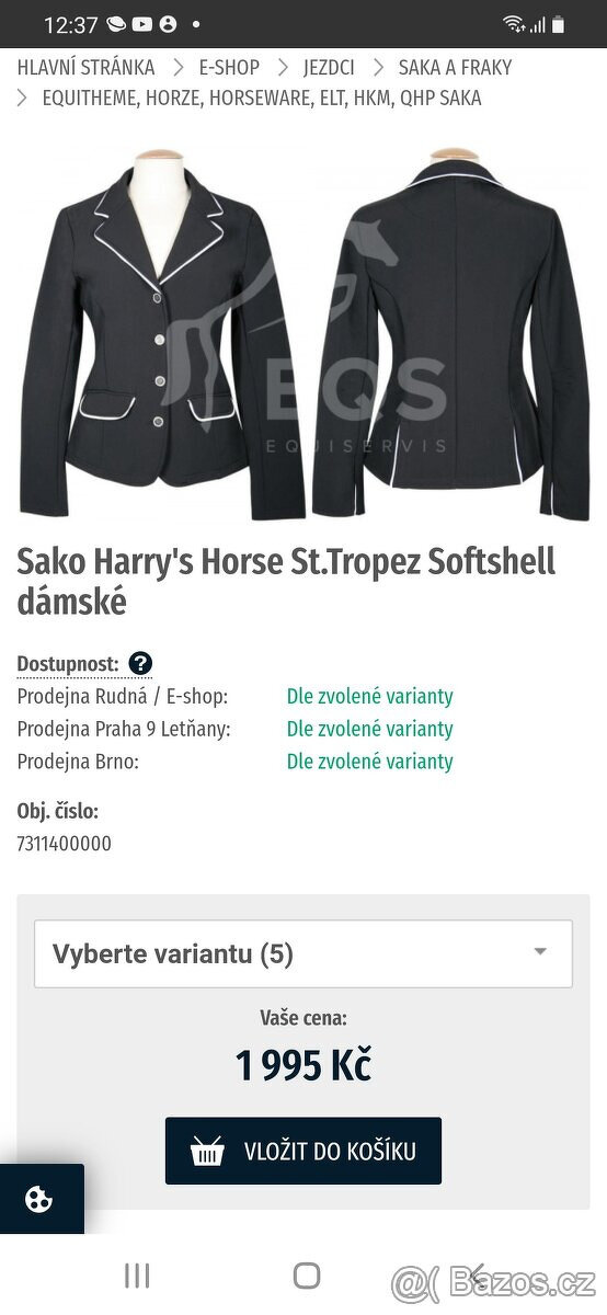 Sako závodní Harry's Horse