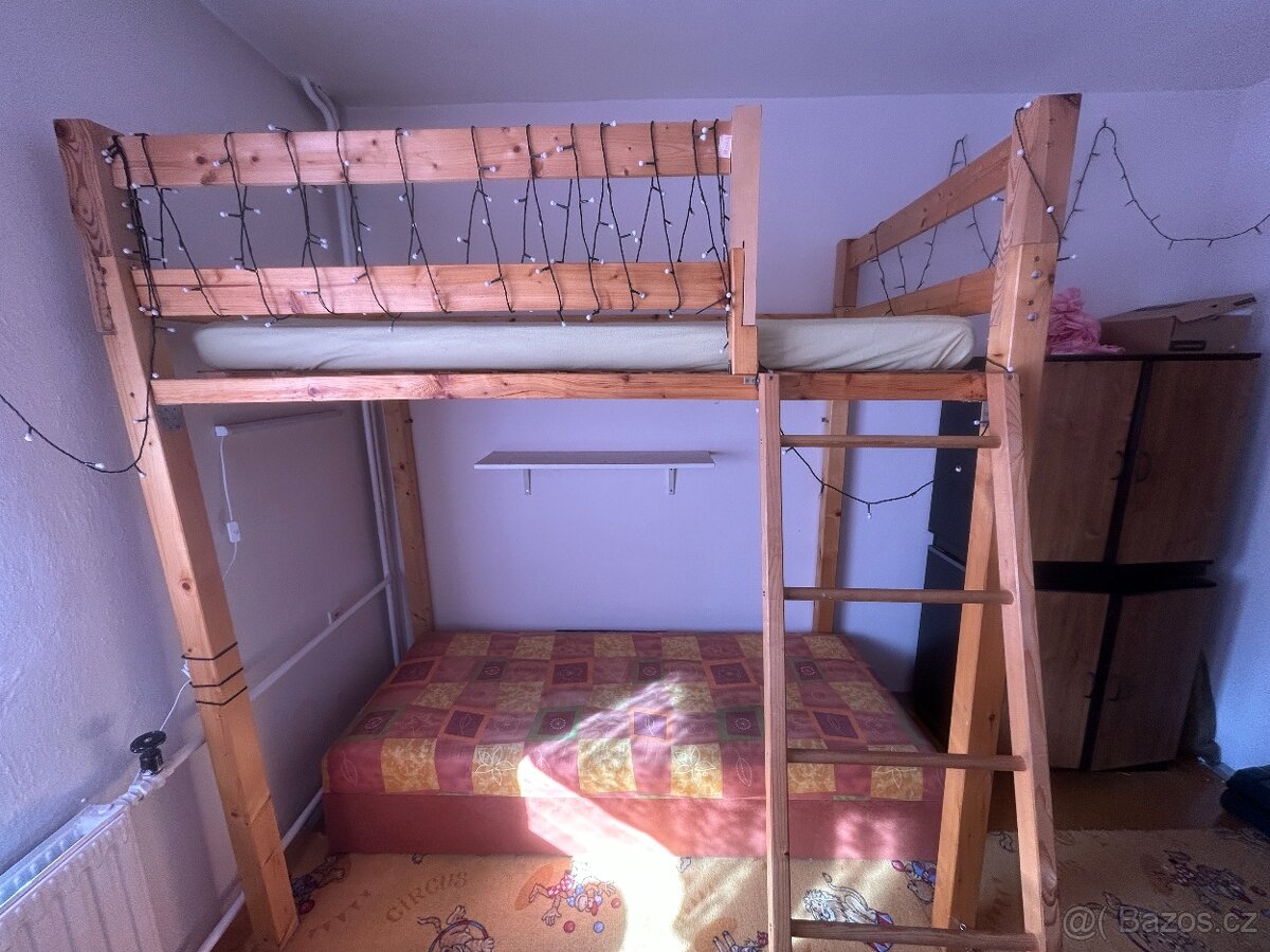 Dřevěná horní palanda pro dítě do 15 let