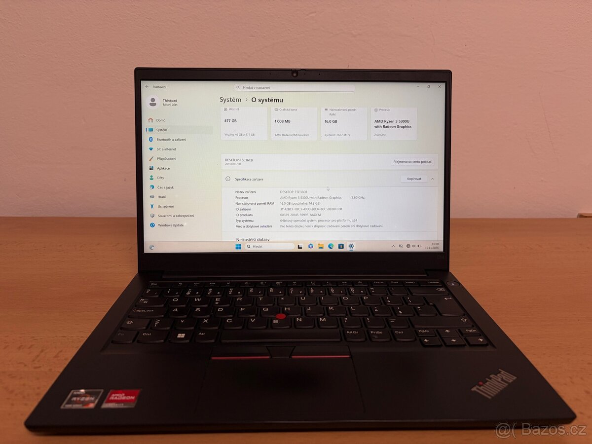 💻 Lenovo Thinkpad E14 - 16 GB RAM / 512 GB SSD