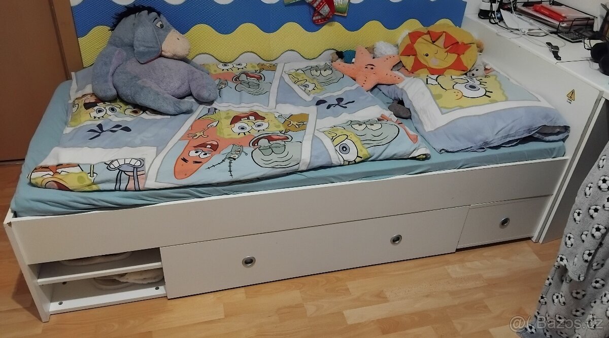 Prodám 2 bílé postele 100 × 200