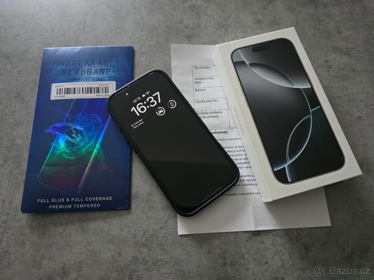 iPhone 16 Pro, 128GB, 100% baterie