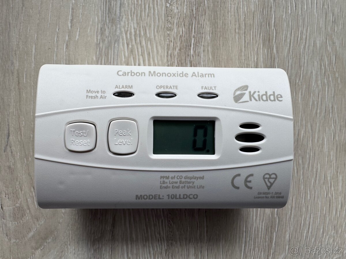 Detektor CO KIDDE 10LLDCO s displejem SLEVA