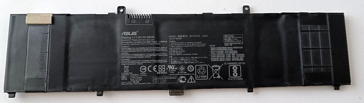 Baterie B31N1535 pro Asus Zenbook UX310U / UX410U / UX3410U