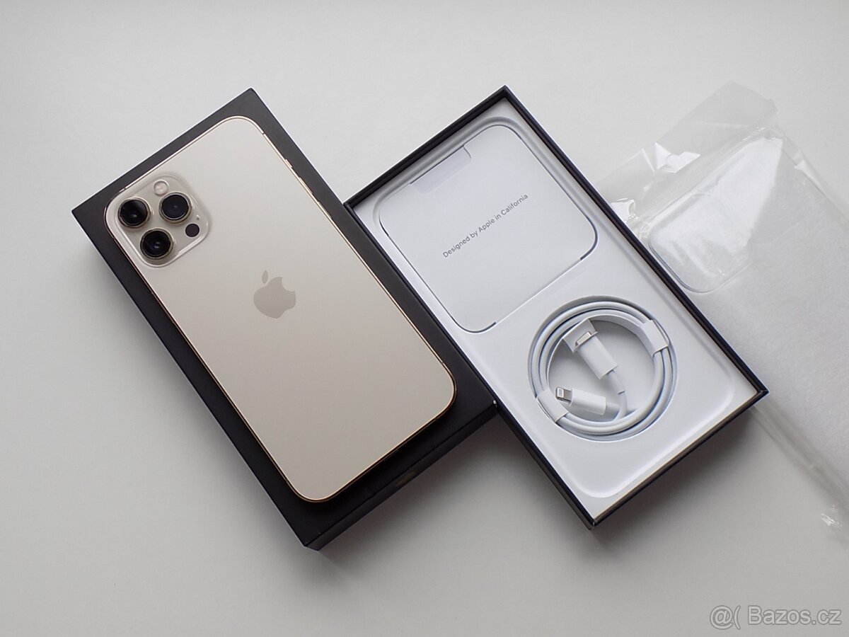 APPLE iPhone 12 Pro Max 256GB Gold - ZÁRUKA 12 MĚSÍCŮ - TOP