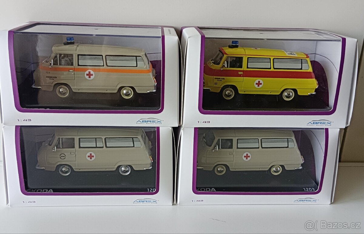 Škoda 1203 sanitka Abrex 1:43