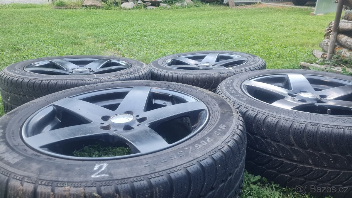 Alu kola 5x100 R16, 7" + gumy 205/55/R16