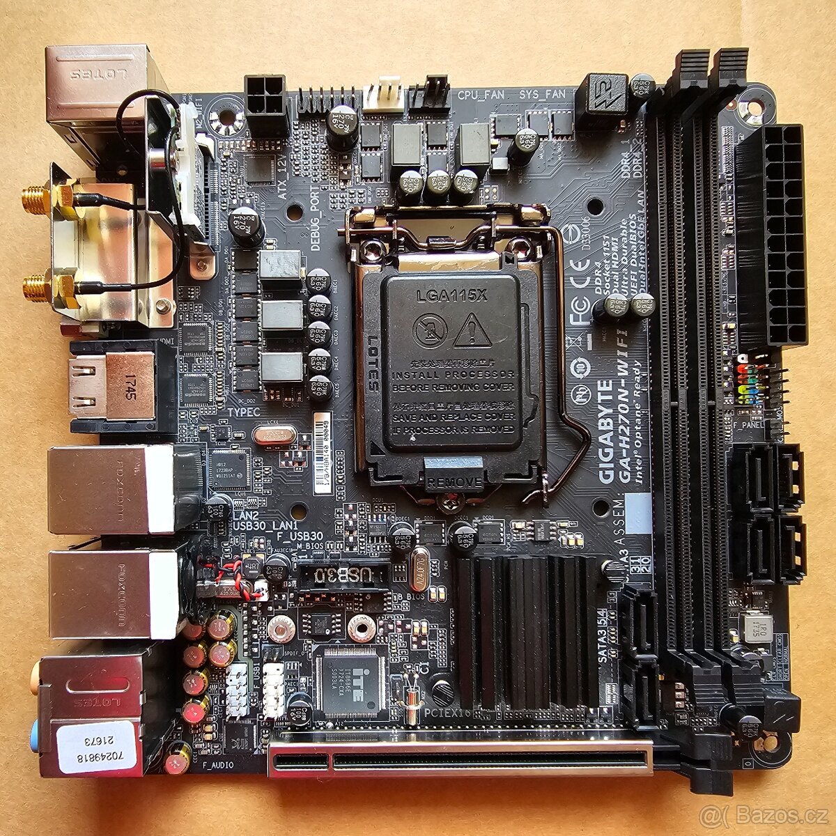 GIGABYTE H270N-WIFI, mini itx, soc. 1151 v1, Intel H270