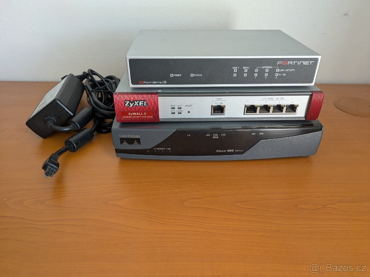 PRODANO - Routery Cisco 870, Fortigate 50B, Zyxel ZyWall 5