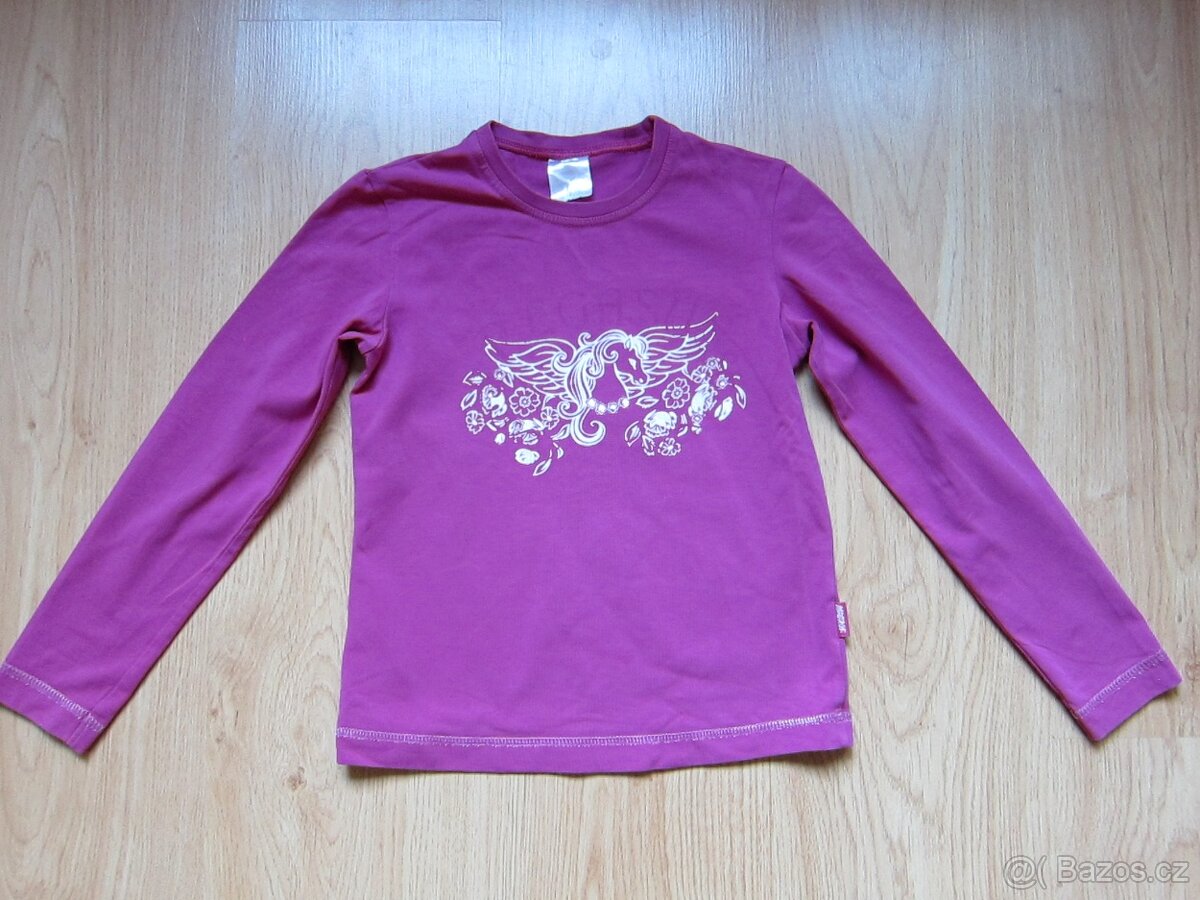 Dívčí tričko s dlouhým rukávem vel. 128