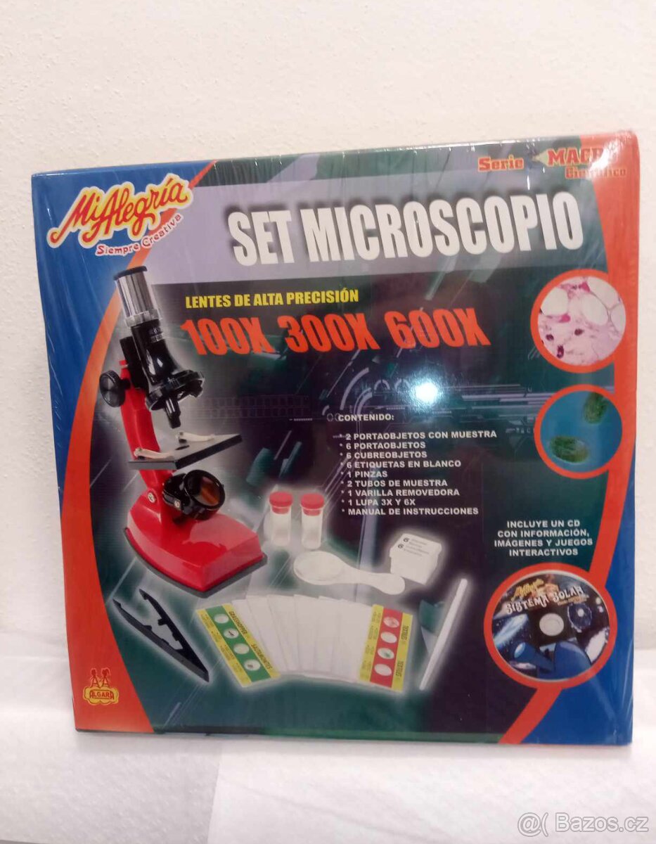Dětský set mikroskop zcela nový +doplňky SLEVU hračka