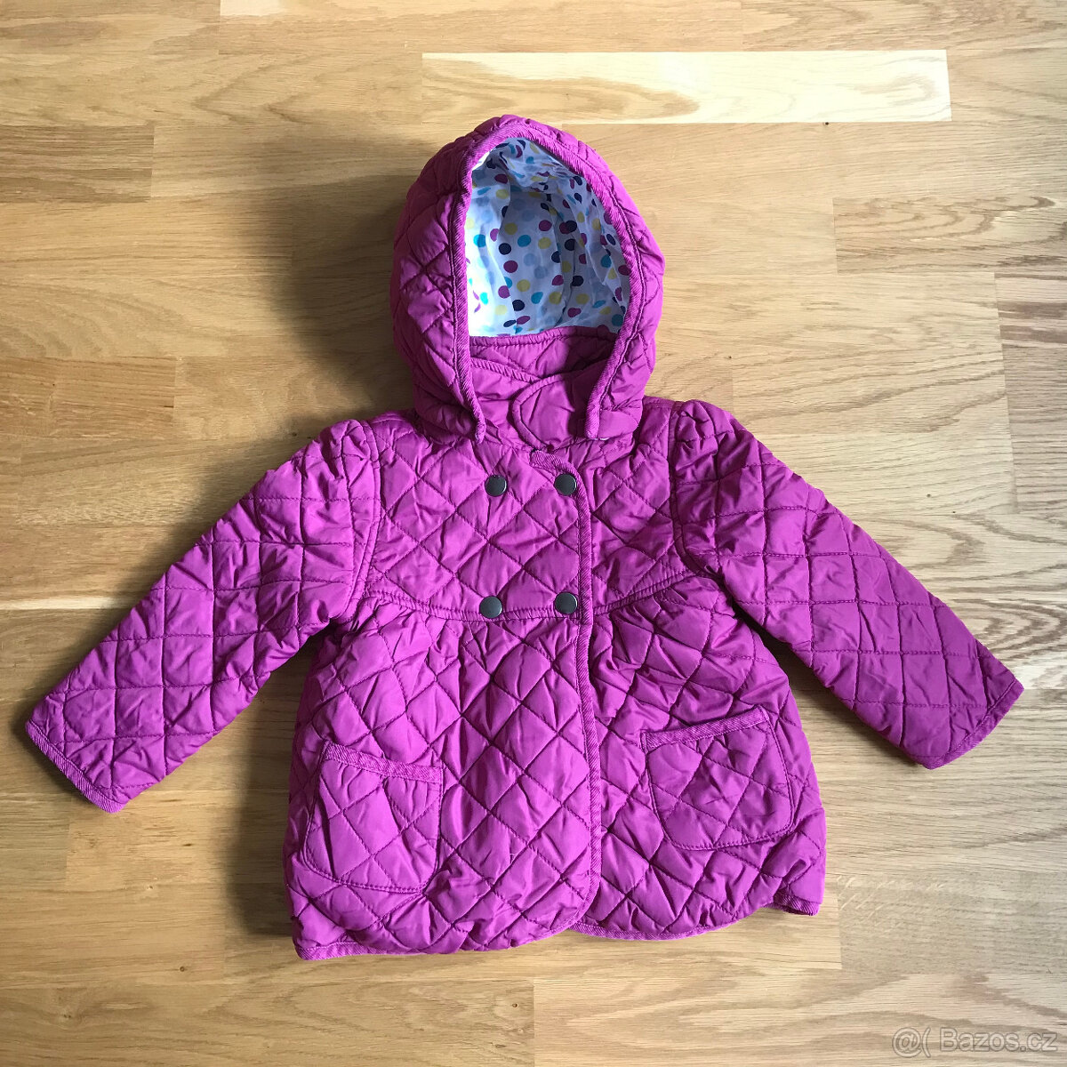 Růžová prošívaná bunda John Lewis