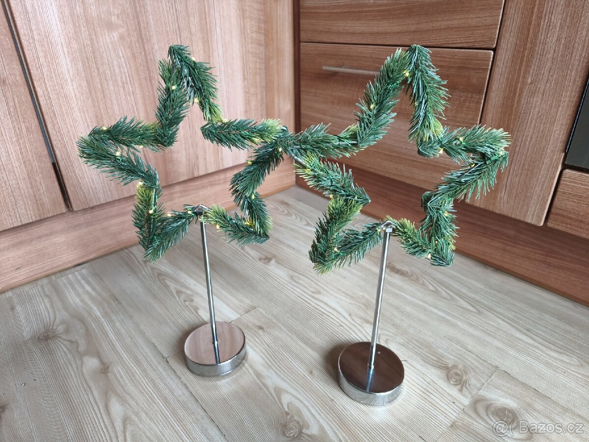 Adventní vánoční výzdoba hvezda s LED