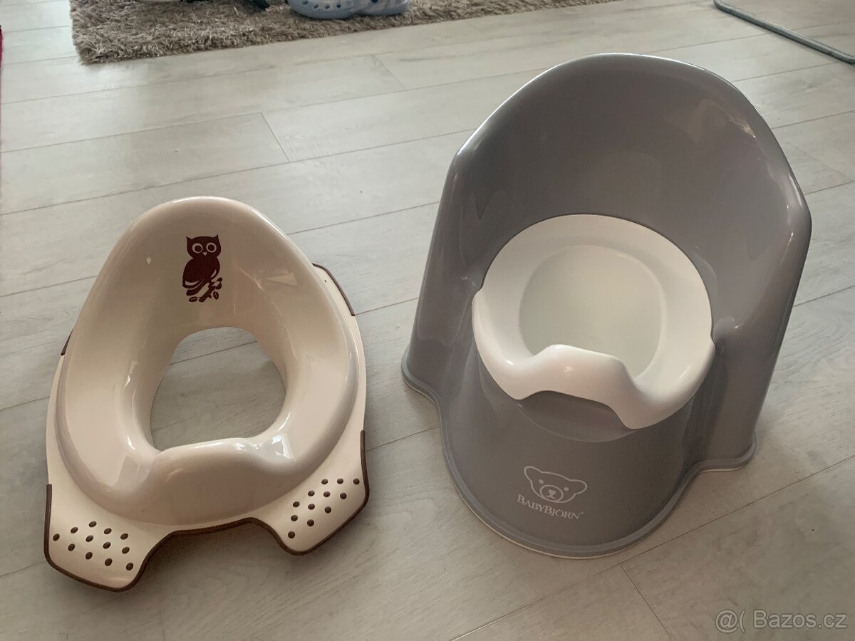 BabyBjörn nočník křesílko šedé + sedátko na WC pro deti